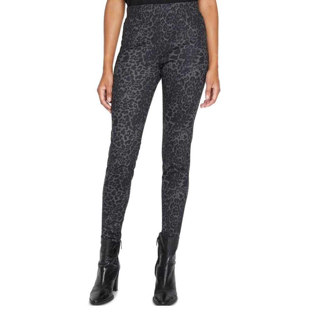 Sanctuary Runway Animal Printed Leggings Gray Black Stretch Size XL‎
